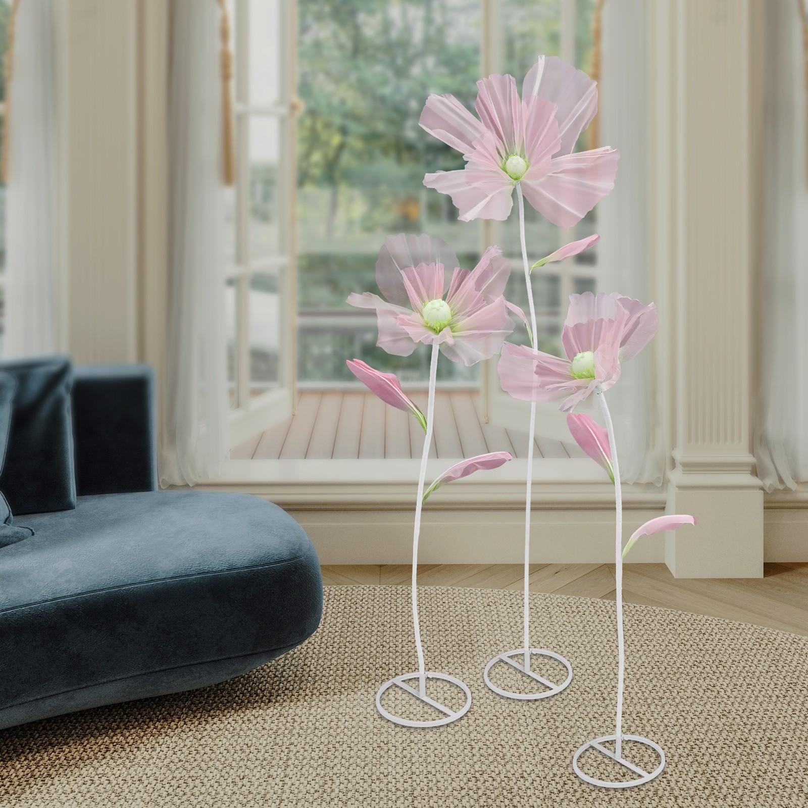 Giant Artificial Flower Decoration for Wedding Background, Artificial Flowers