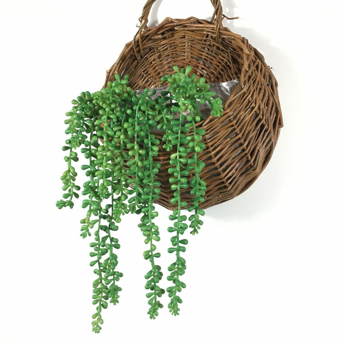 2x Artificial Hanging Plant Fake Vine Ivy Succulents String of Pearls Home Decor
