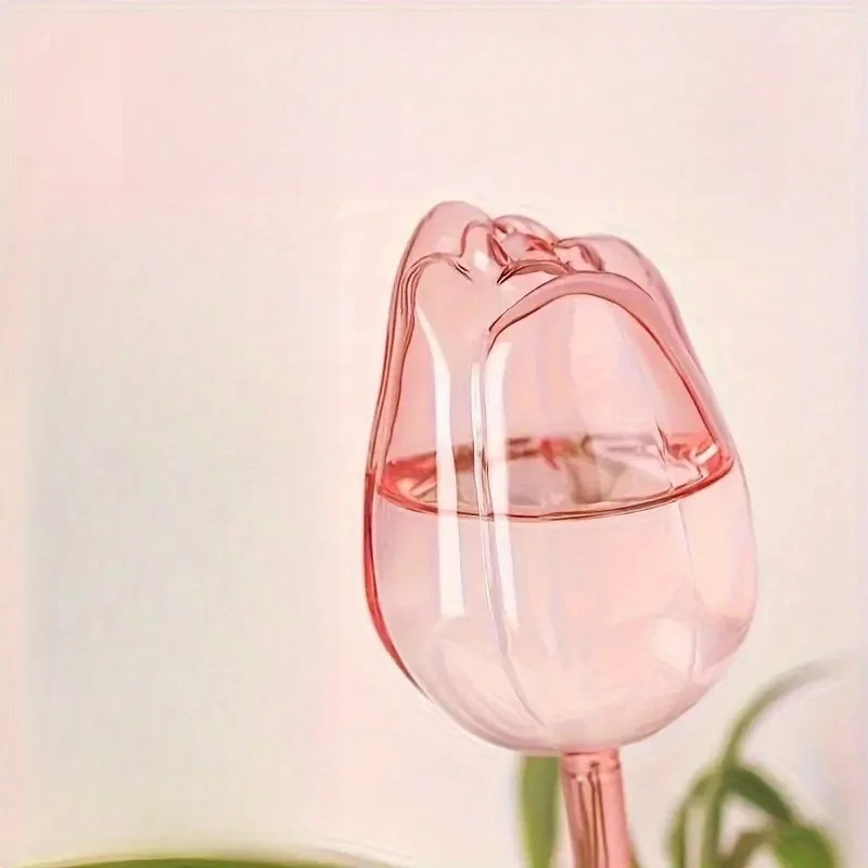 Pink tulip plant watering balls, suitable for indoor and outdoor plants