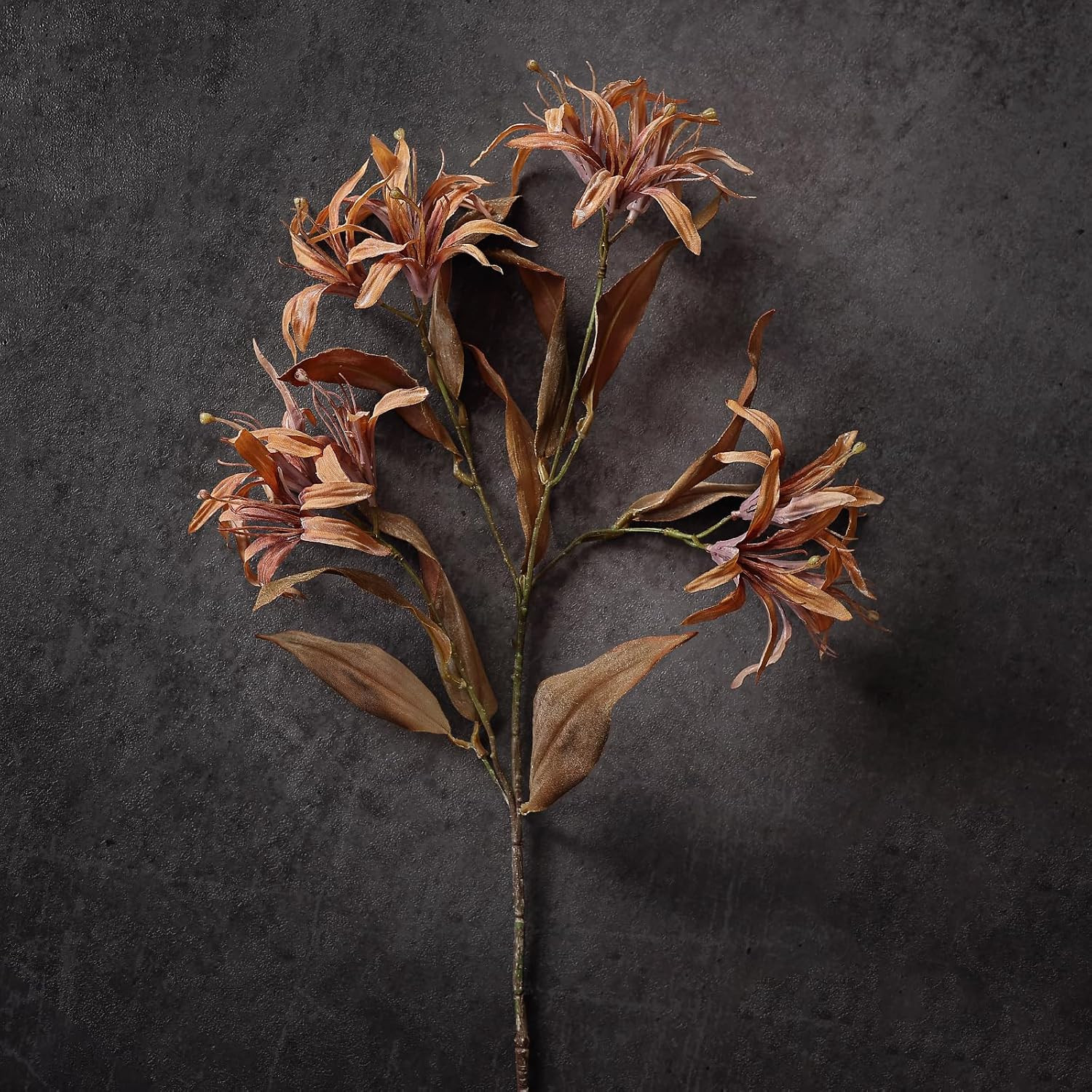 8 Pcs 33″ Dried Bauhinia Flower Stems – Lifelike Autumn Decor for Home