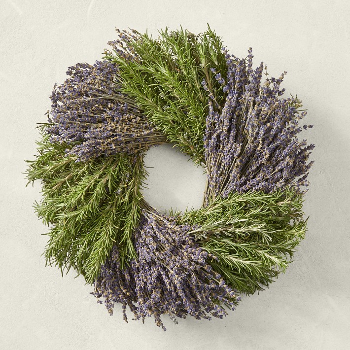 Rosemary & Lavender Door Wreath-Williams Sonoma|39622