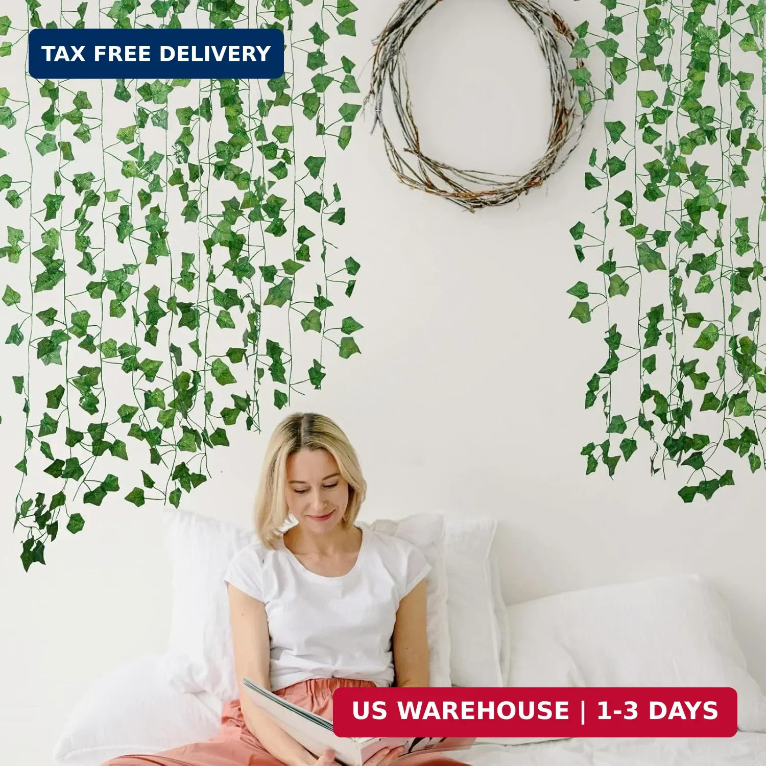 Fake Vines for Room Decor(24Pack168Ft) Aesthetic Artificial Plant Ivy Leaves Han