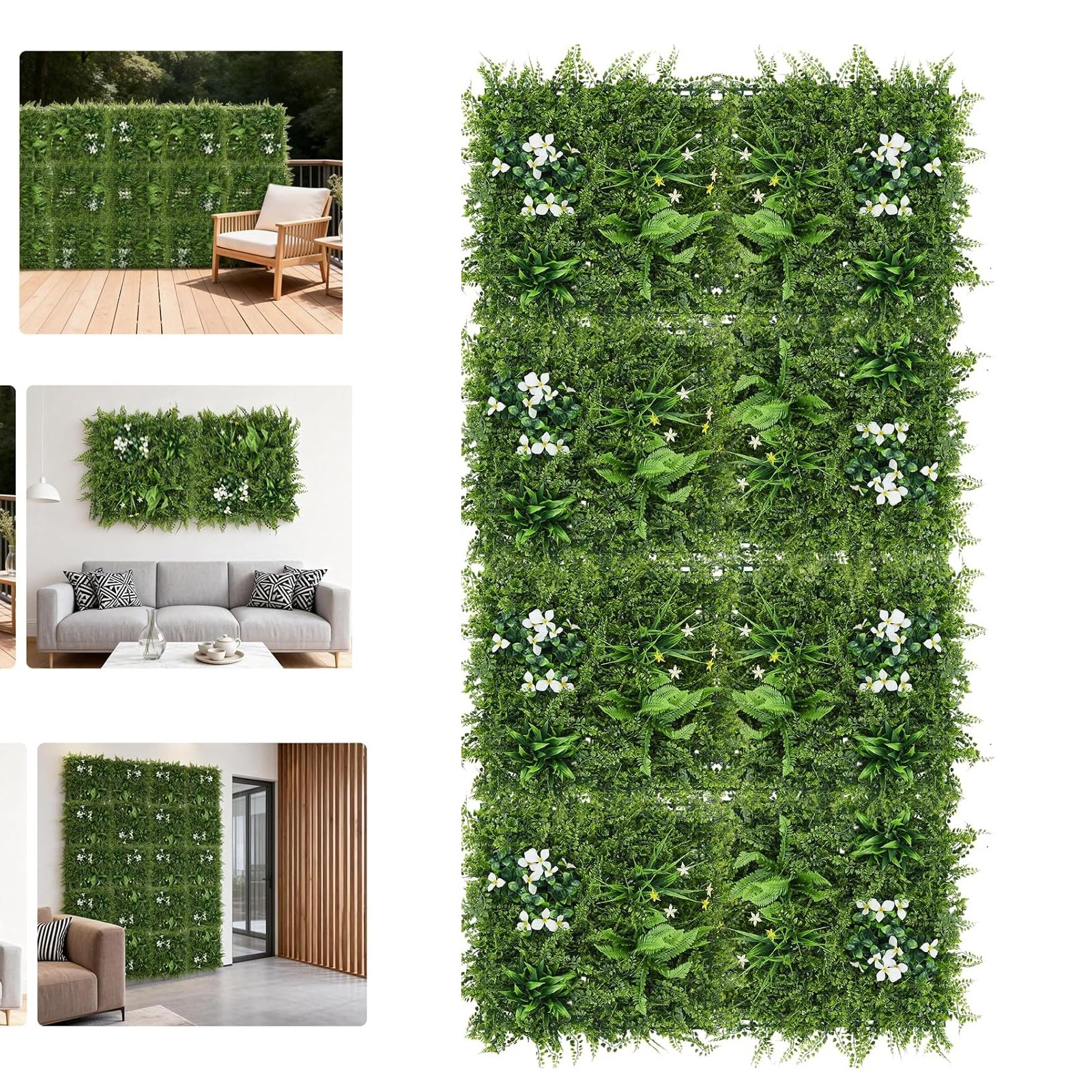 4/8/12X Artificial Greenery Wall Hedge Grass Fence Plant Fake Mat Foliage Panels