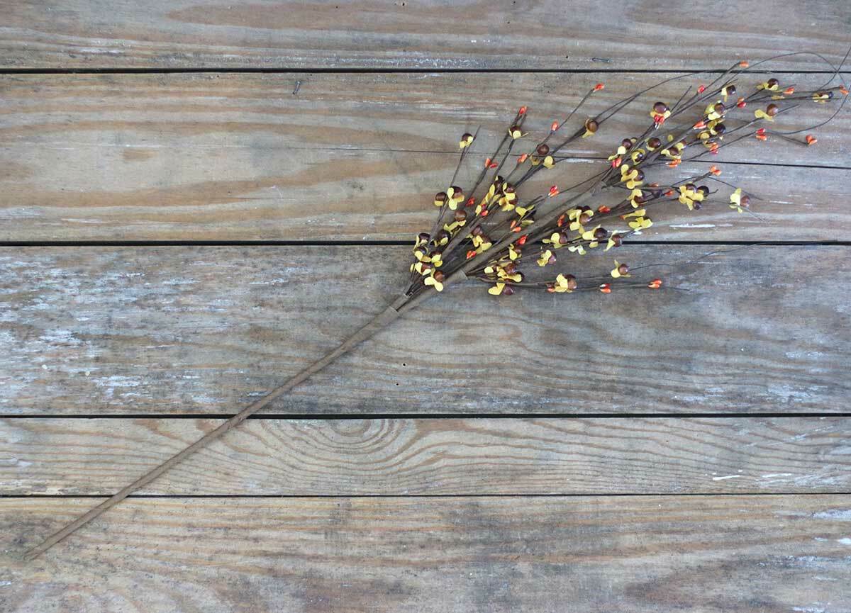 Artificial Floral Pick Bittersweet & Orange Pip Berry Spray Fall Decor 29 in