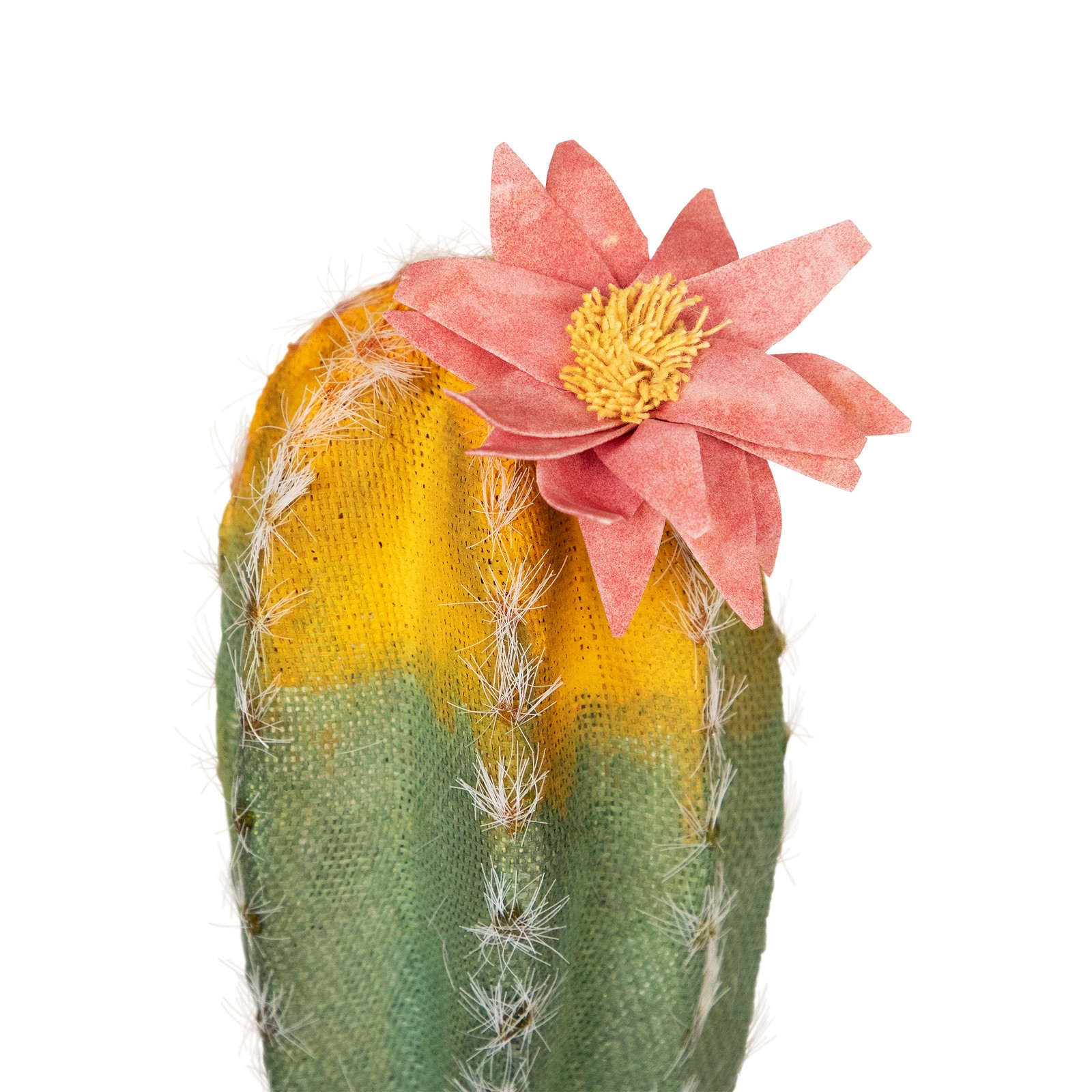 Northlight 8.5″ Southwestern Style Green Cactus on Base with Pink Flower