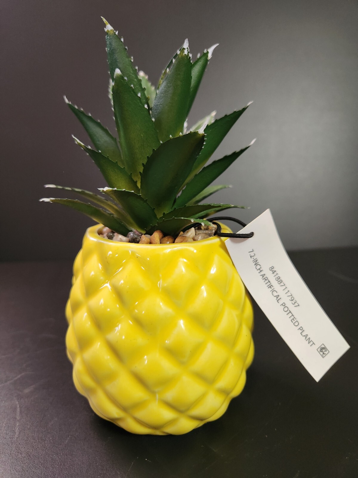 Artificial Potted Yellow Pineapple Fake Plant for Indoor Decoration