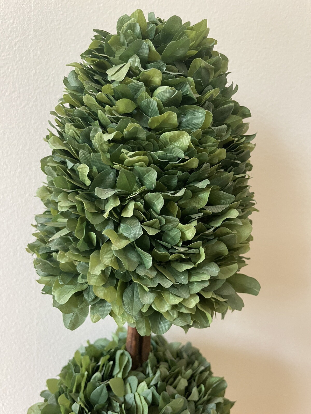 Potted Cone & Ball Faux Boxwood Topiary Green Indoor Outdoor Garden Home Decor