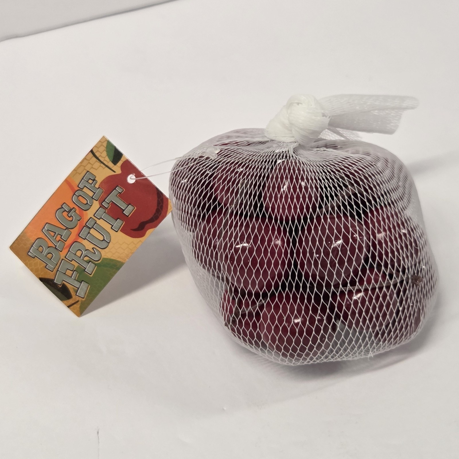 Hobby Lobby Bag of Fruit Faux Cherries W/Stems 2011 14 Pc Dark Red NEW