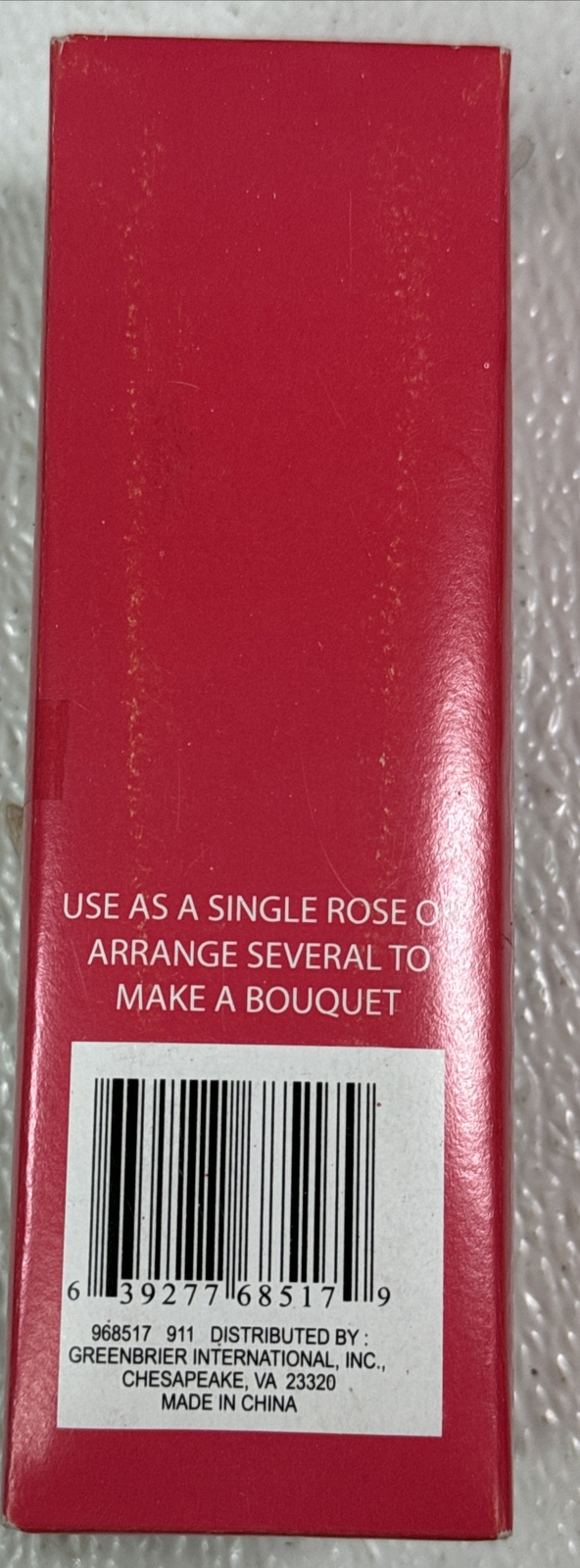 6” Valentines Day Painted Glass Rose Flower – Clear Base – New In Box ❤️ Love