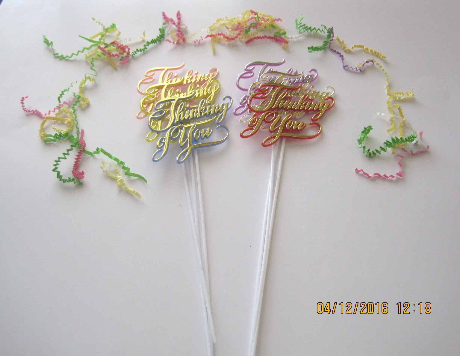 Floral Picks THINKING OF YOU Assorted Colors Pk/6!