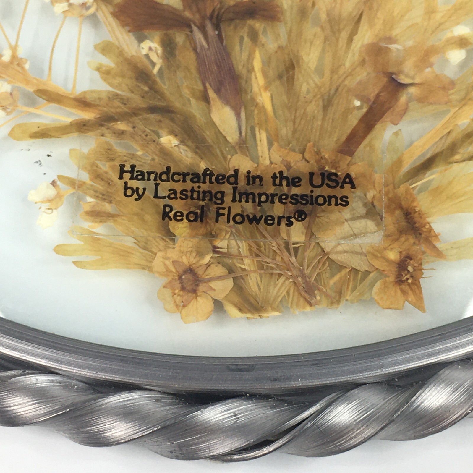 Lasting Impressions Real Flowers Glass Wall Hanging Pressed Flowers USA Floral