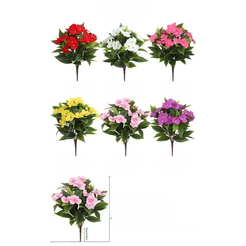 Artificial Silk Bouquet in White Pink Red Yellow Flower Red Purple 25x38cm Size