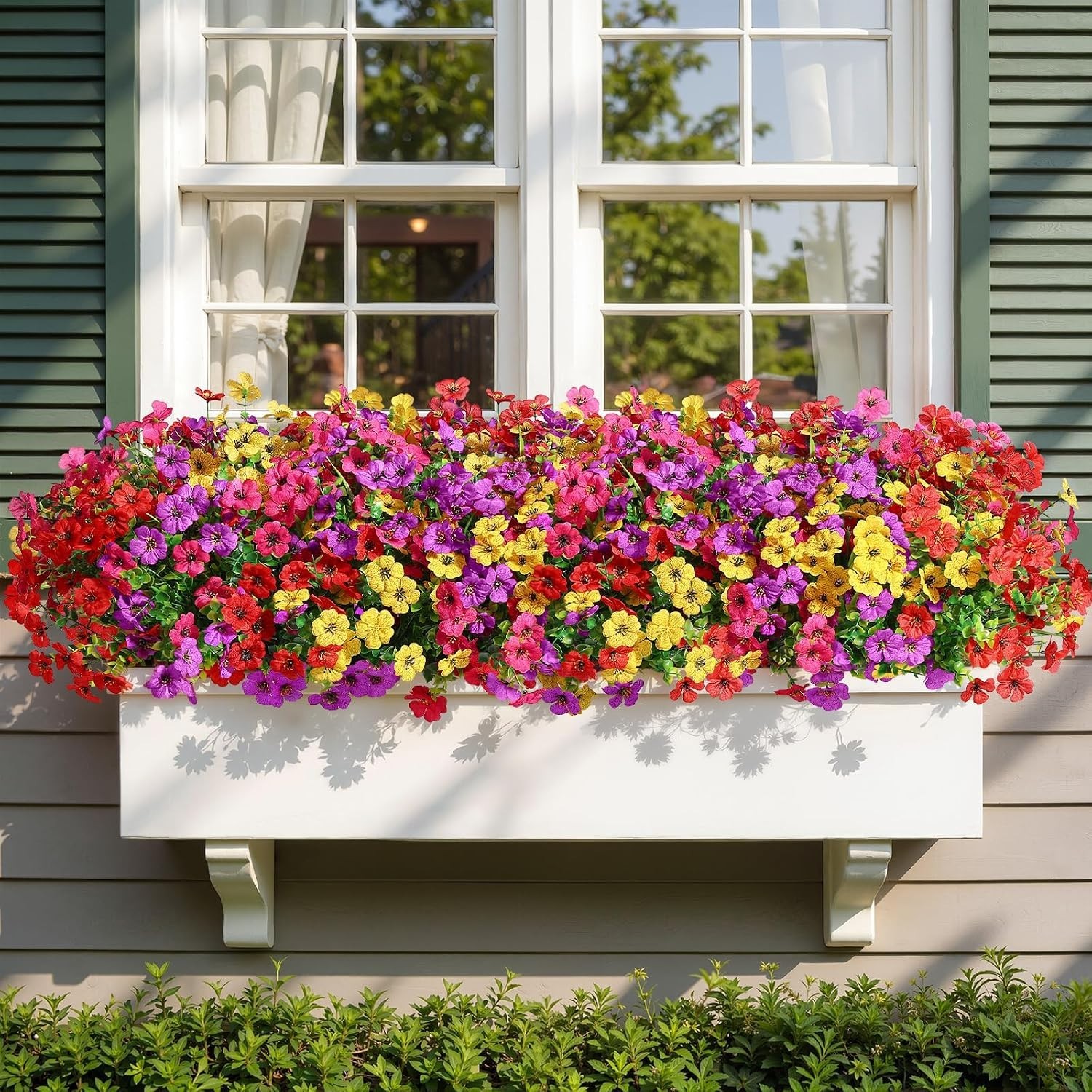 24 Bundles Artificial Daisy Flowers UV Resistant for Outdoor Decor | Silk & P…