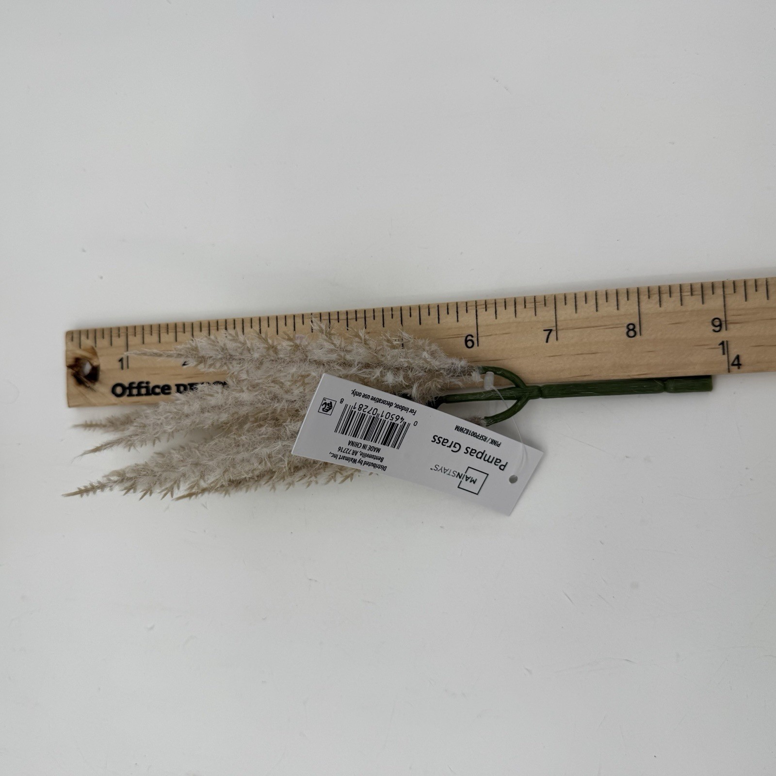 15pcs Dried Faux Pampas Grass 8″ Artificial Pampas Grass Decor Beige Mainstays