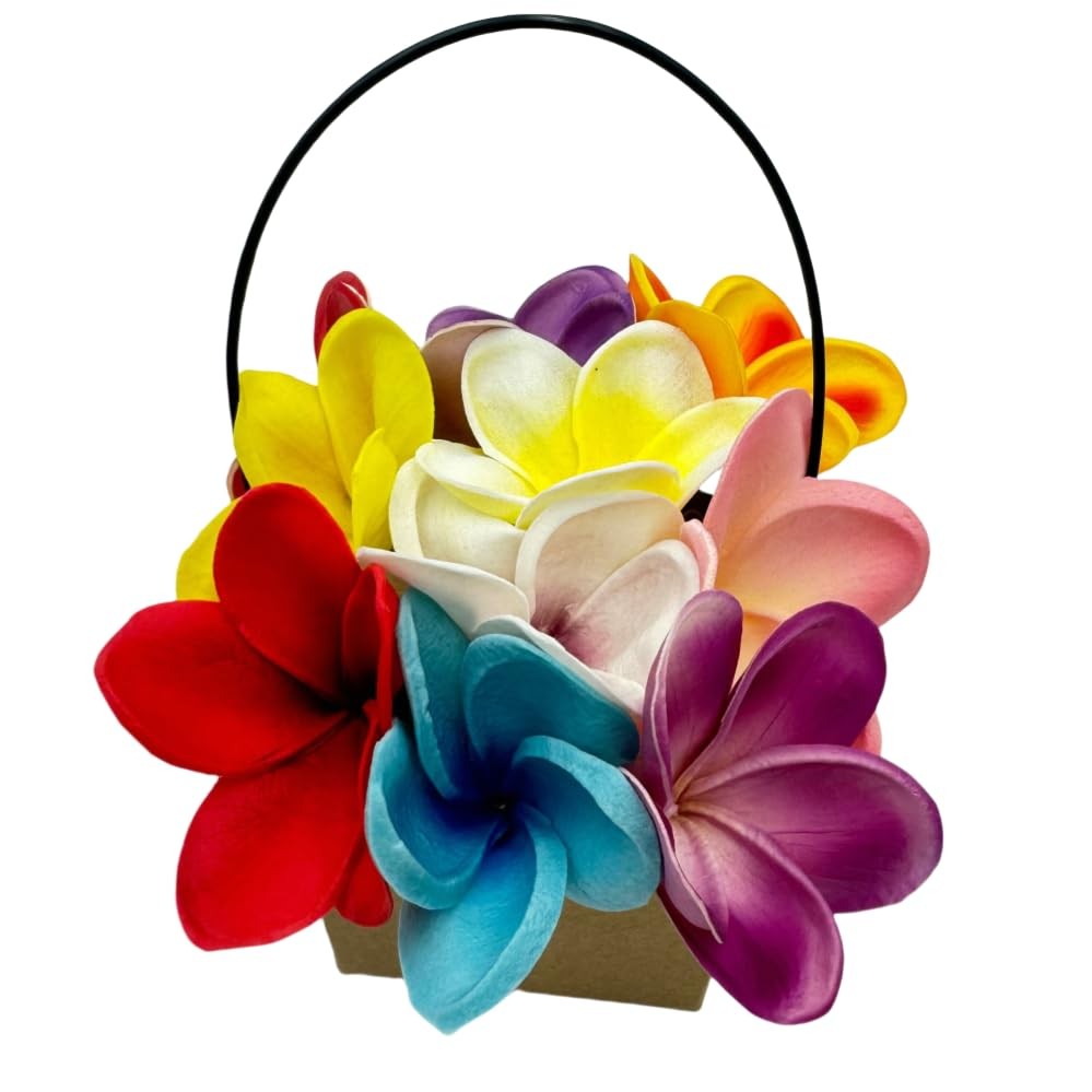 10 pcs Artificial Plumeria Flowers -1.5inch Stems & 3inch Real Touch Lifelike…
