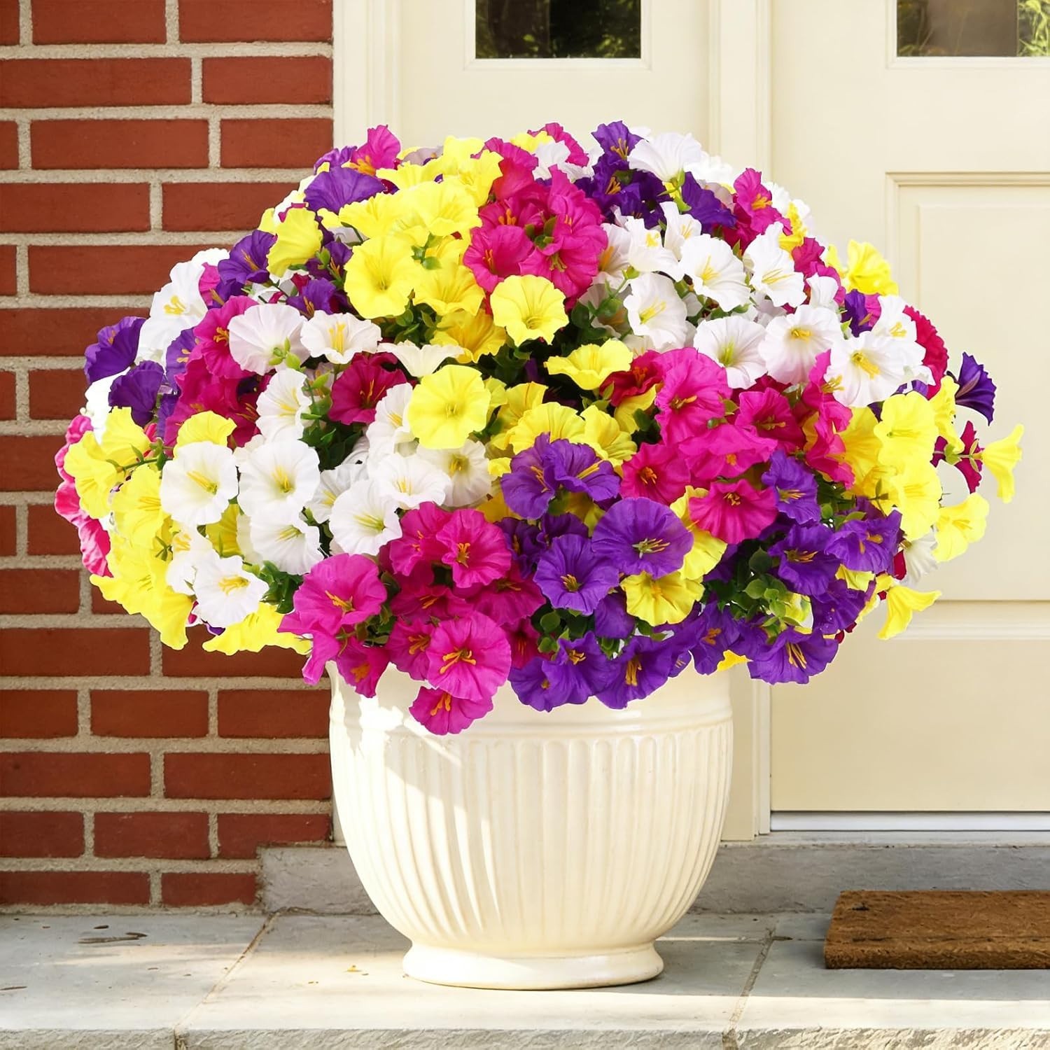 Vibrant 12-Bundle Silk Morning Glory with Eucalyptus – Indoor & Outdoor Beauty