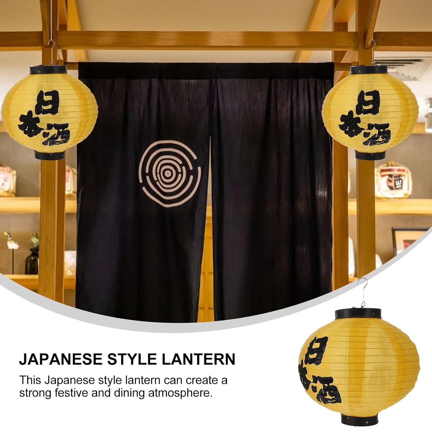 Japanese Traditional Silk Lanterns Izakaya Decorations Home Lighting Hanging