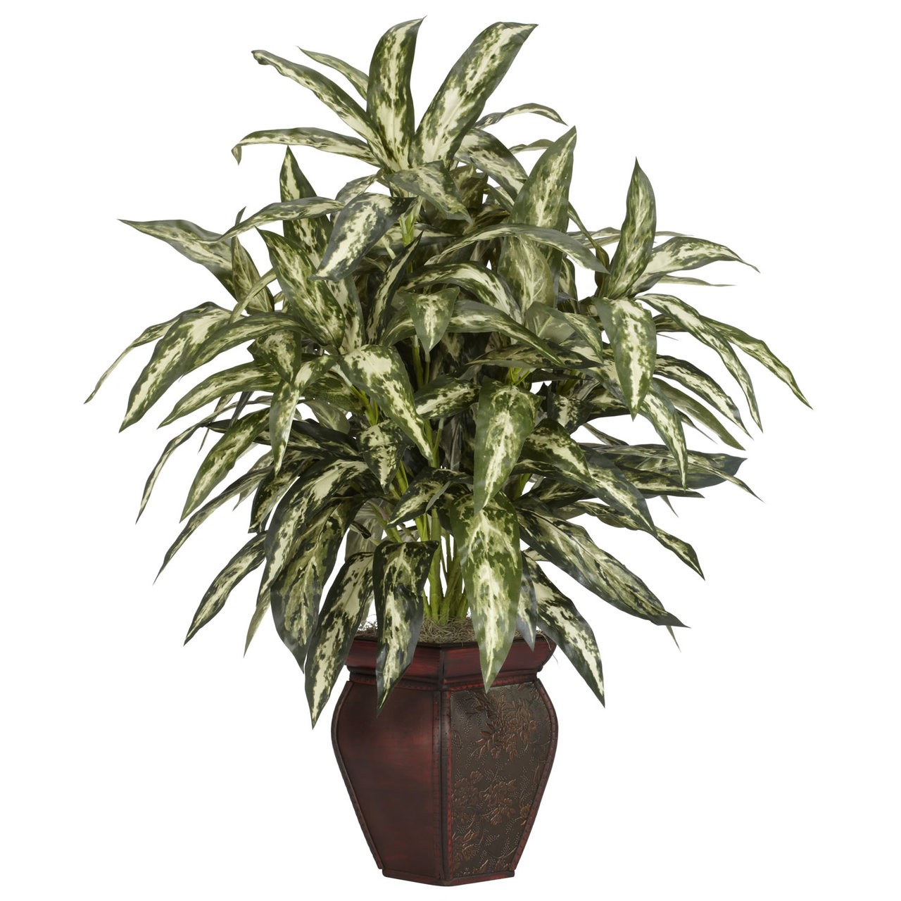 Aglaonema Silk Plant w/ Decorative
