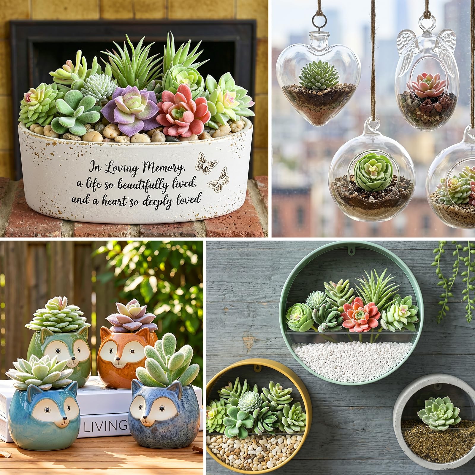 12 Pcs Artificial Succulents Mini Fake Plants Unpotted Faux Succulent for Cra…