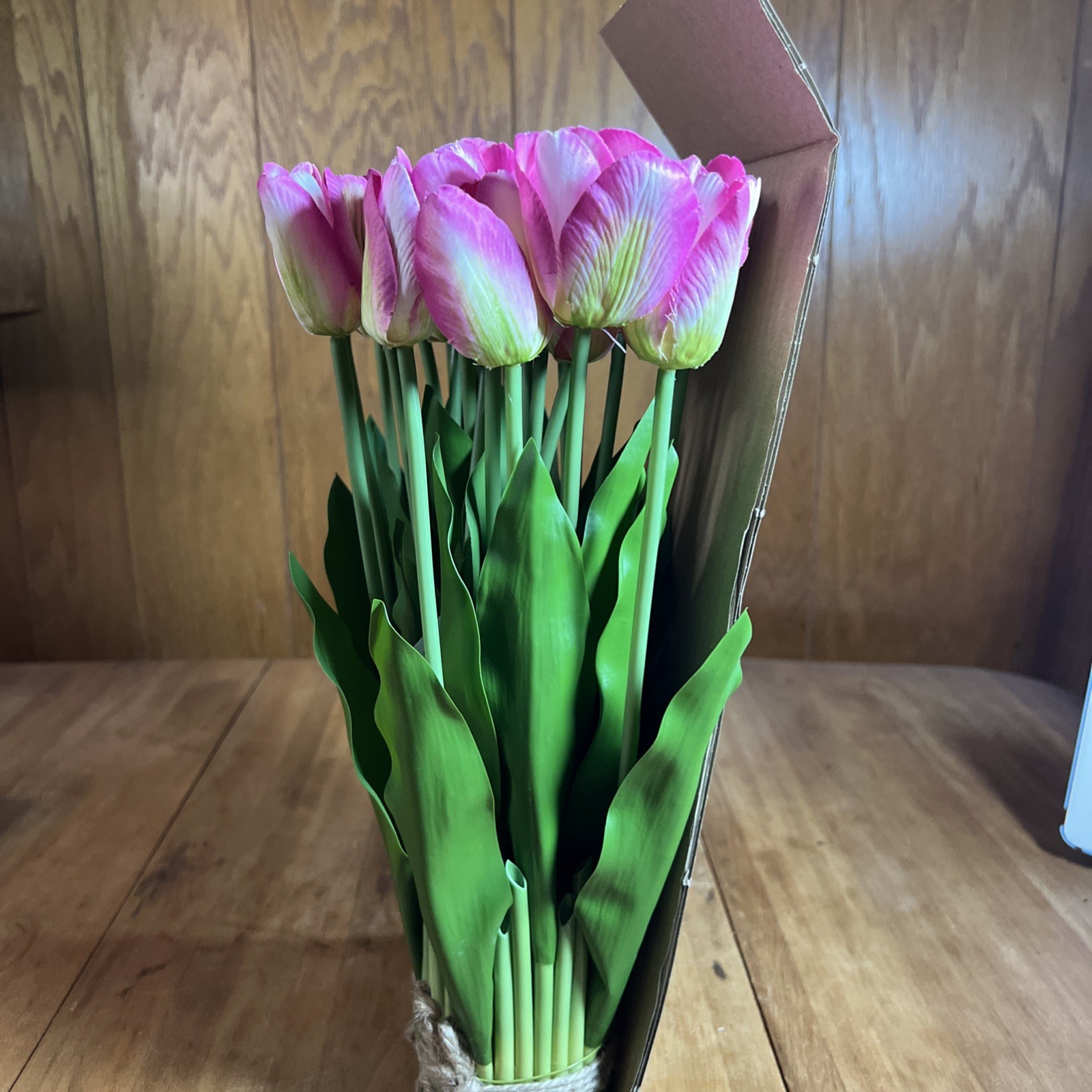14.5″ Tulip Bundle in Pink By Valerie Parr Hill, Set Of 2 New