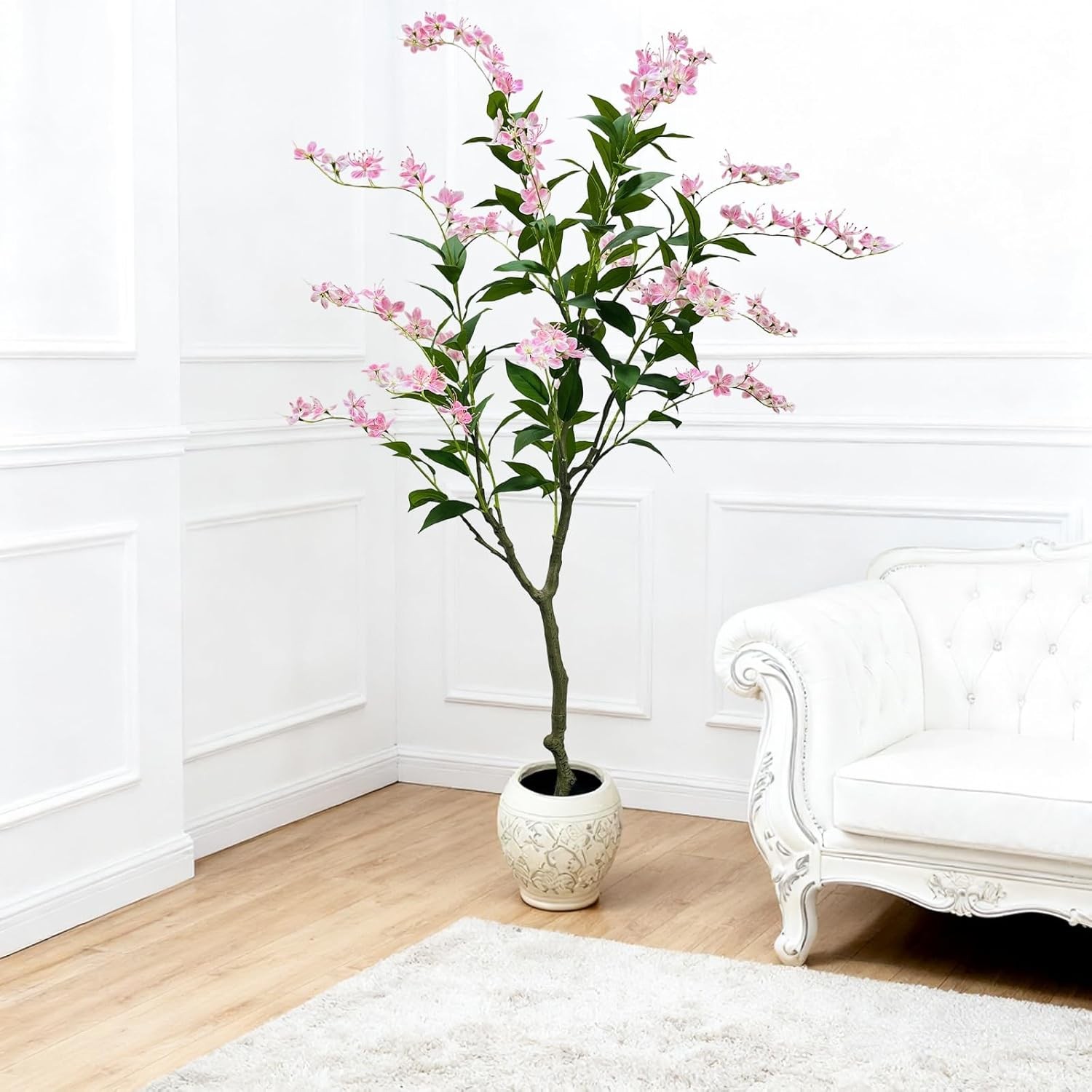 180cm Pink Artificial Faux Flower Tree for Indoor Home Office & Venue Decoration