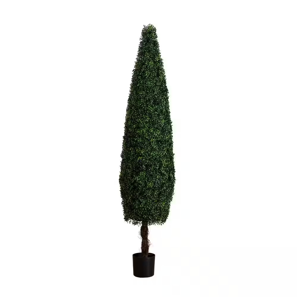 7 Ft. UV Resistant Artificial Boxwood Topiary Cone Tree (Indoor/Outdoor)