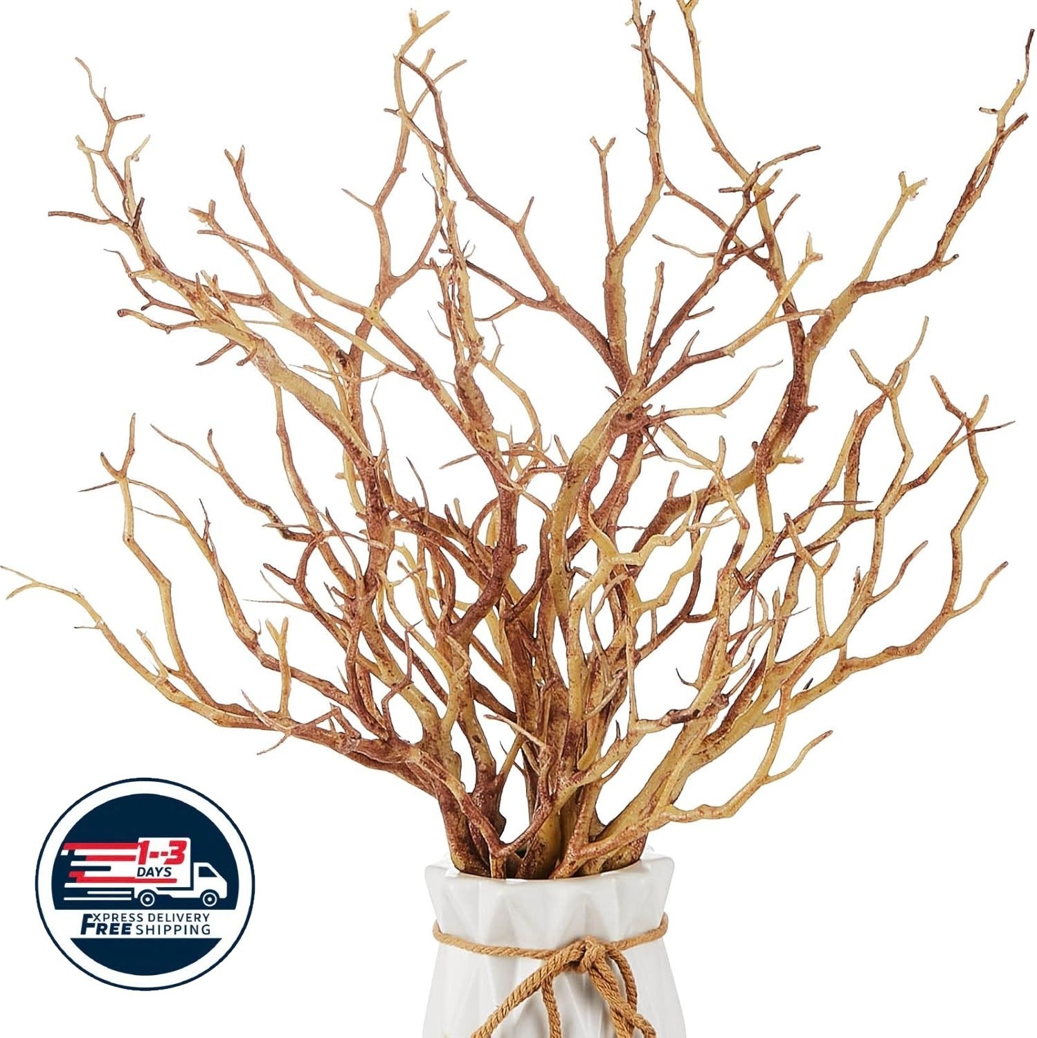 8 piezas de ramas de árboles secos, ramas artificiales de astas de manzanita