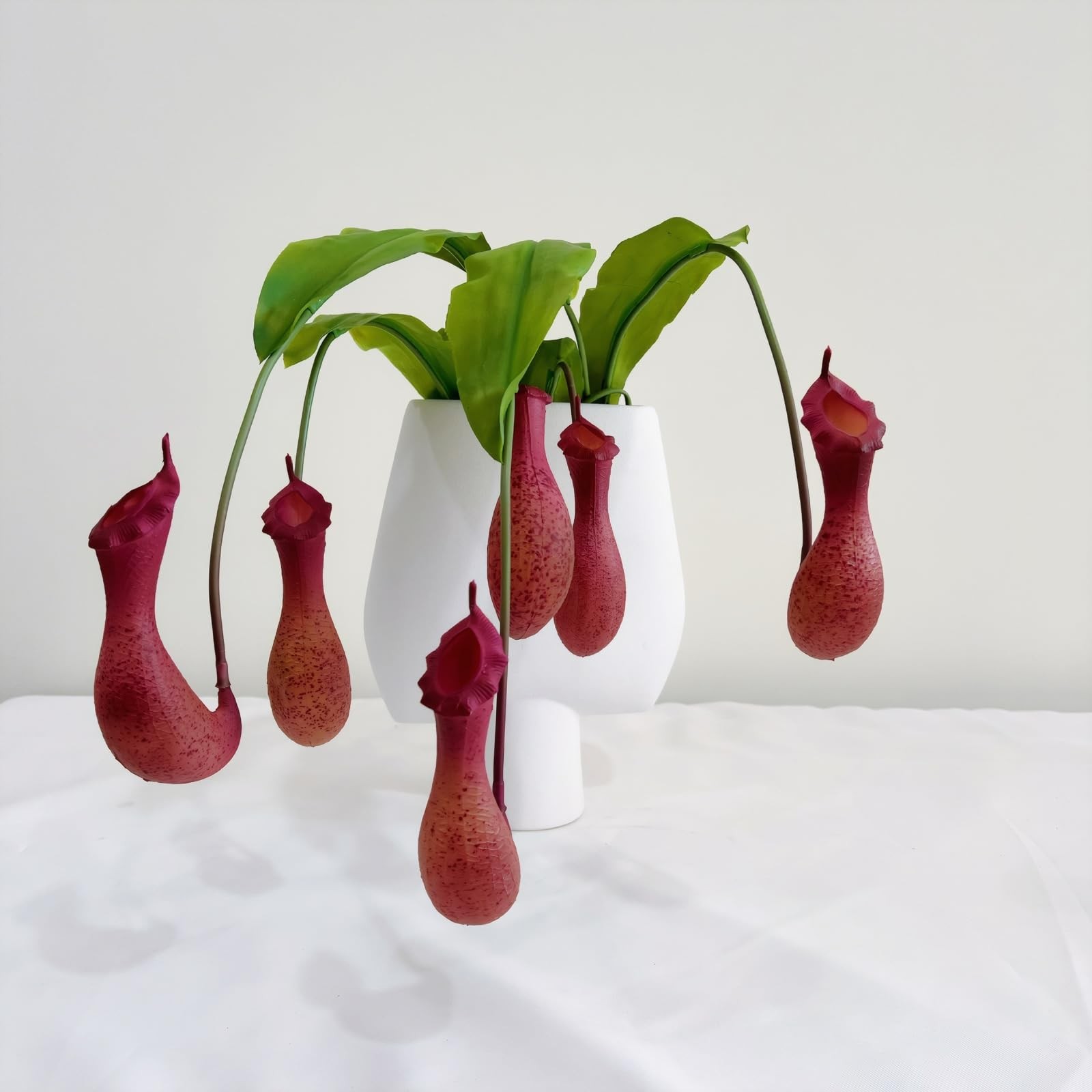 Evlasumflow 29″ Artificial Nepenthes 3pcs Faux Pitcher Plant Carnivorous Hang…