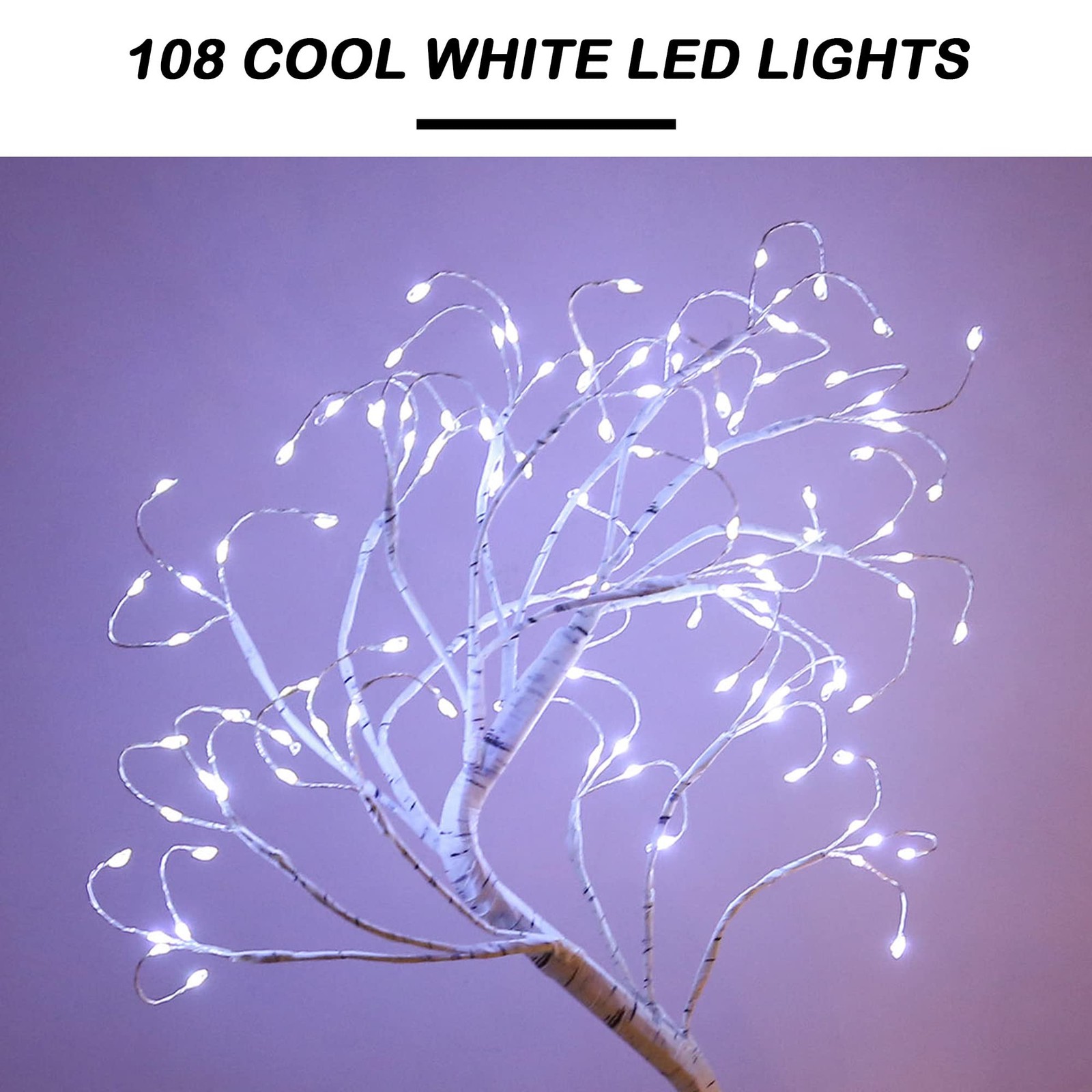 20” LED Birch Tree Light,108L Bonsai Tree Lamp,Fairy Light Tree with 8 Modes…