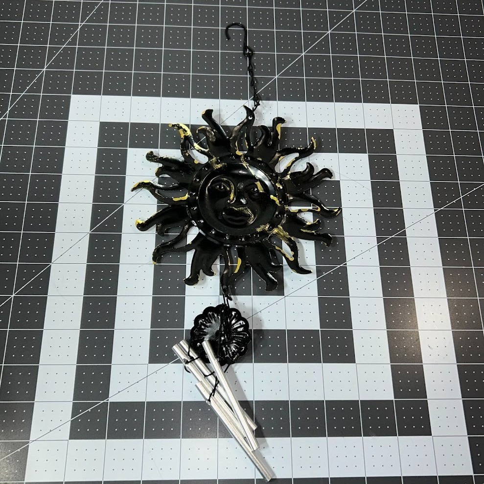 Butterfly, Frog, & Sun Decorative Hanging Outdoor Indoor Metal Chimes Lot of 3