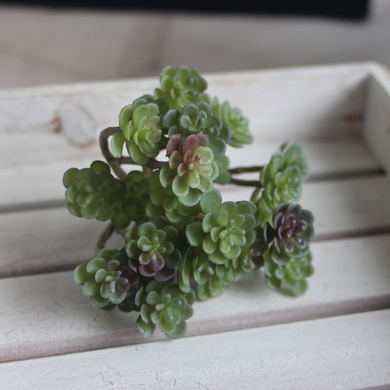 Artificial Succulents PVC Green Plant Fake Floral Garden Home Office Decor