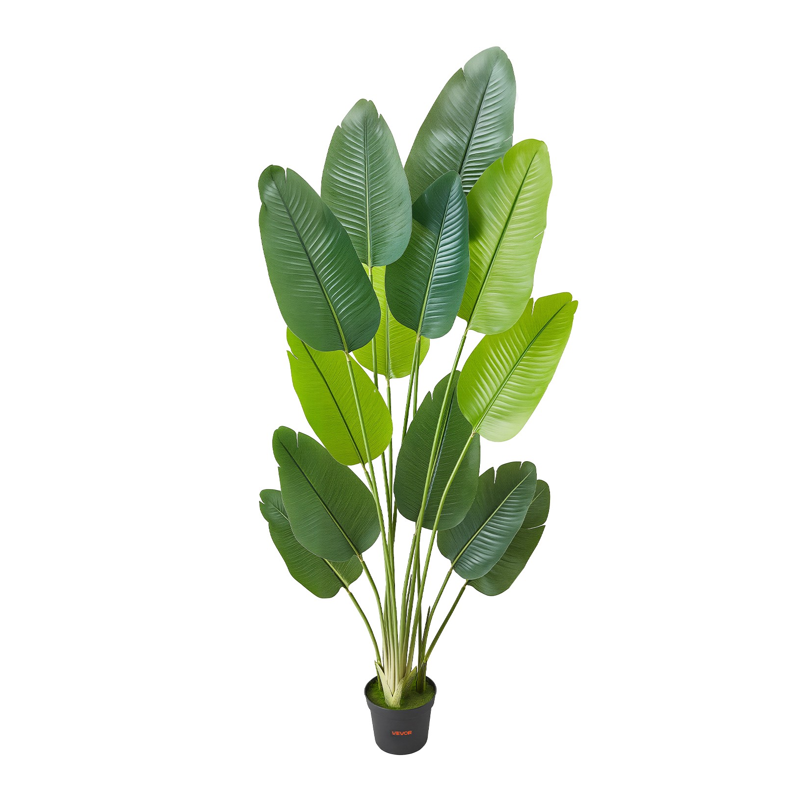 VEVOR 6ft Artificial Bird of Paradise Tree Fake Plant with Pot Indoor Outdoor
