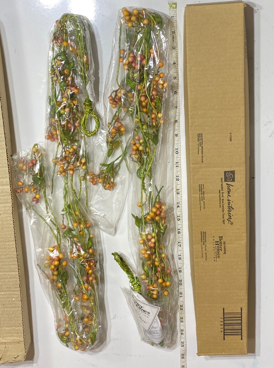 Better Homes Gardens / Home Interiors – Bayberry Garland #79014 Two 53″ Long pcs