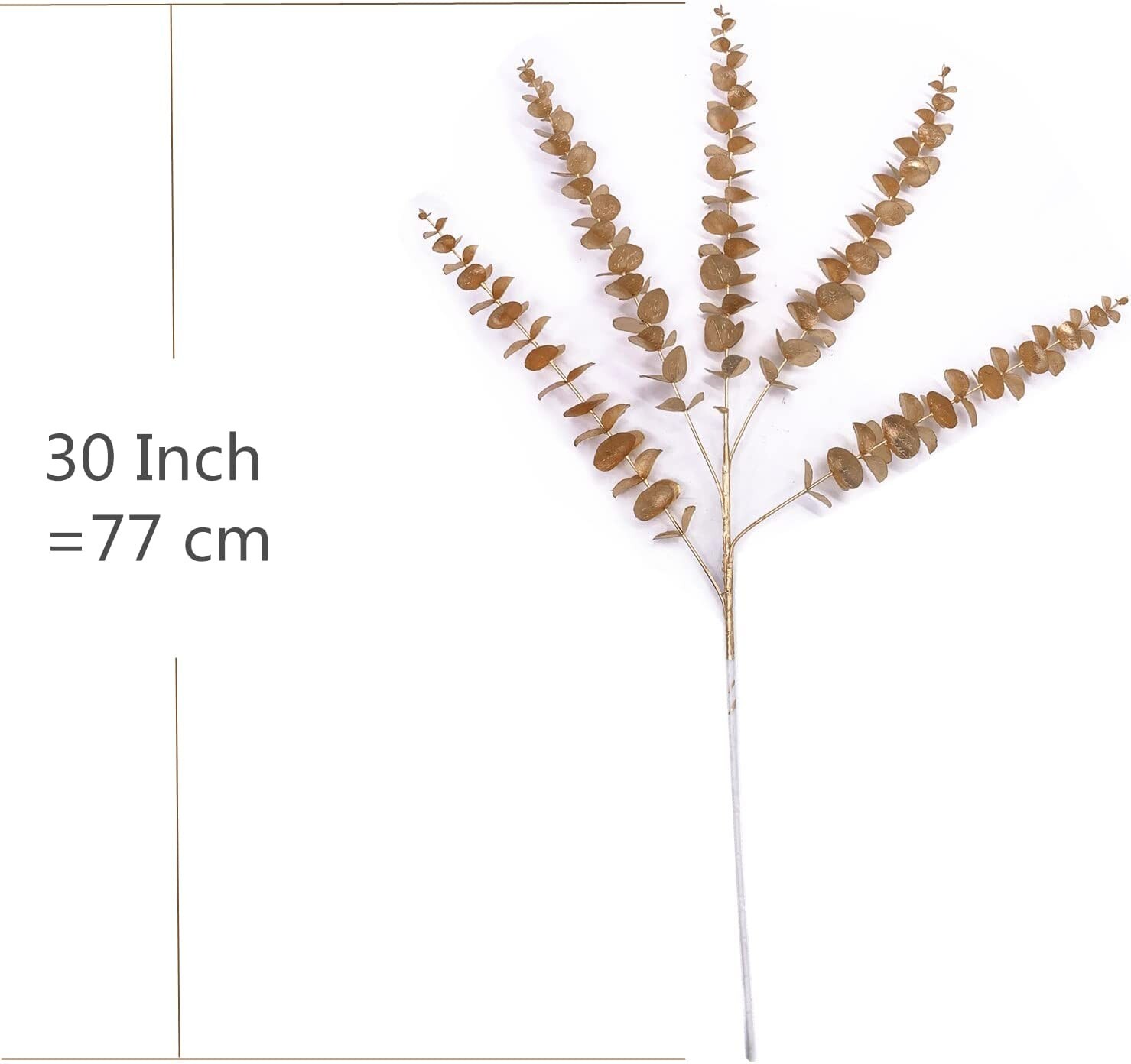 CATTREE Artificial Eucalyptus Gold Plants Christmas Decorations 30″ Tall Golden