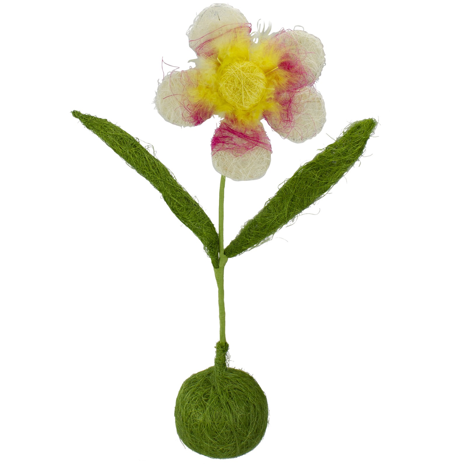 Northlight 19″ Green, Yellow and Fuchsia Spring Floral Table Top Decoration