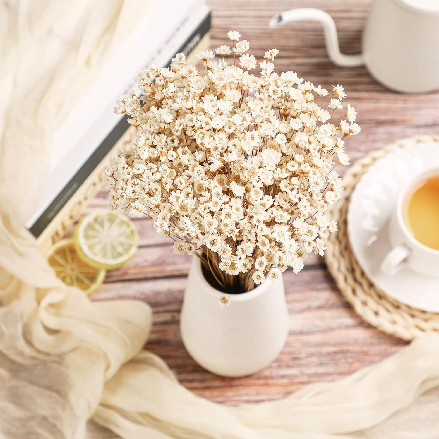 500 Pcs Natural Dry Flowers Mini Chamomile Small Star Daisy Dried Flowers Decora