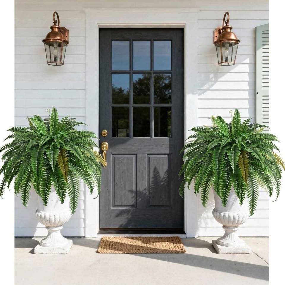 Nearly Natural 6051S2 Boston Fern Houseplant – Green (2 Piece)
