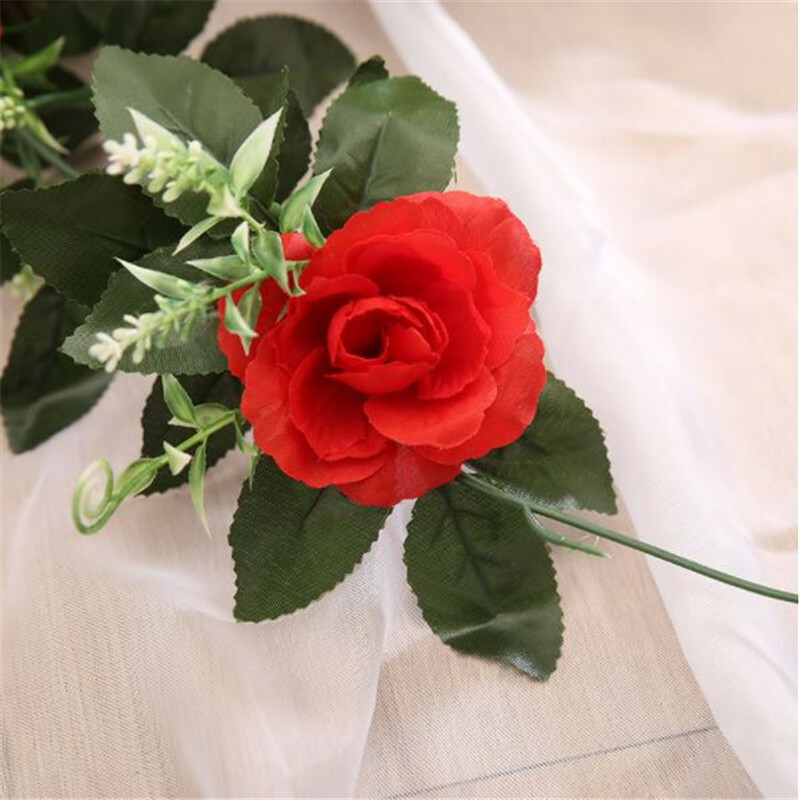 11 Head 2.2m Artificial Rose Garland Silk Flower Vine Ivy Garden Wedding Decor