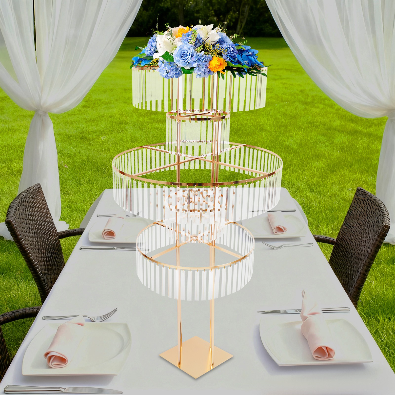 Metal Pedestal Stand 5.09ft Height Wedding Flower Stand Wedding Pedestal Stand