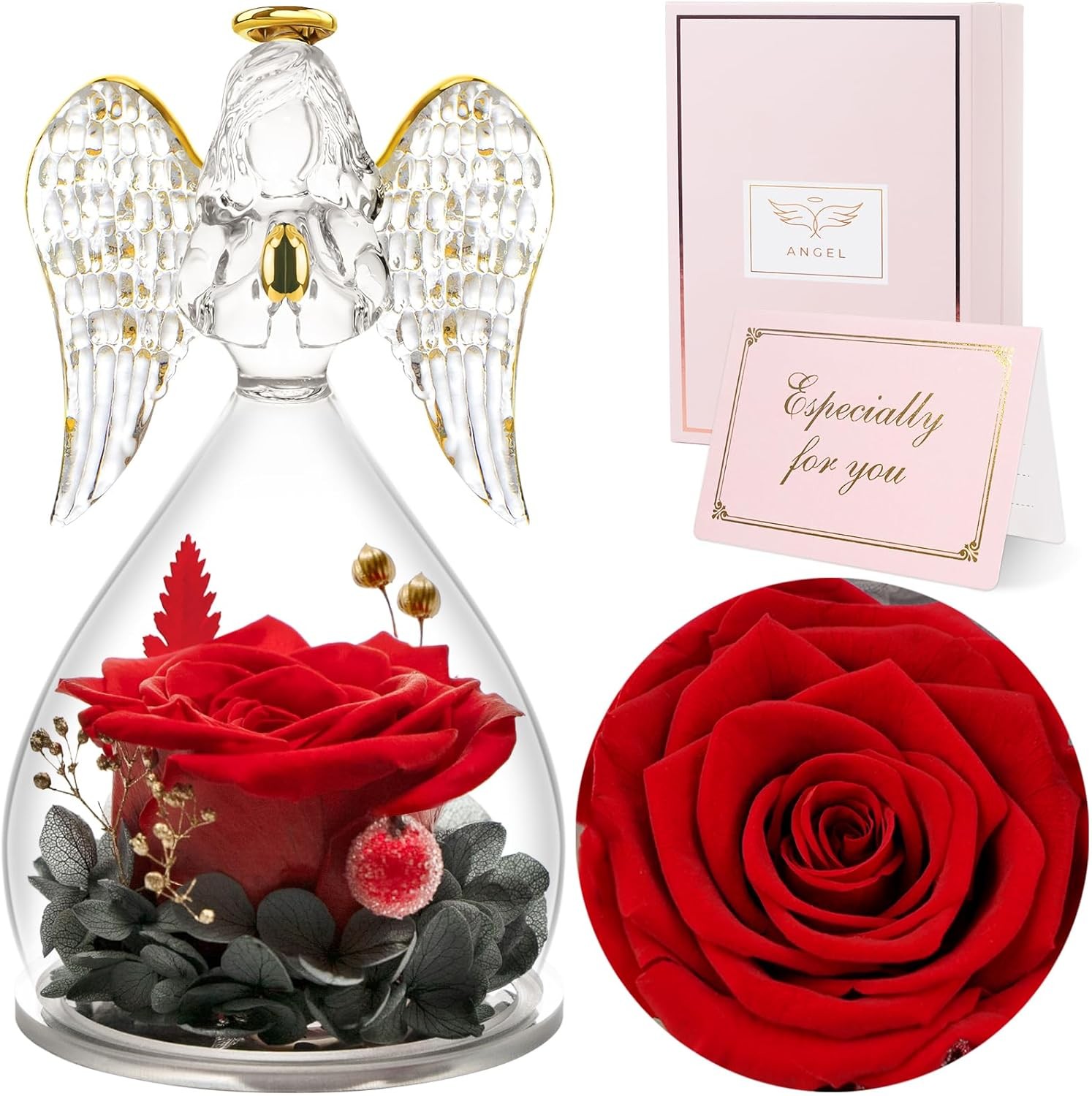 New Valentines Day Gifts for Women Birthday Preserved Rose Forever Red