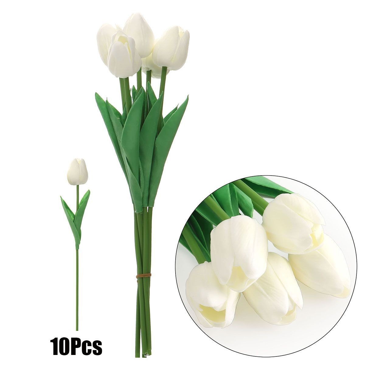5/10pcs Artificial Tulip Flowers Bouquet Fake for Wedding Party Home Decor