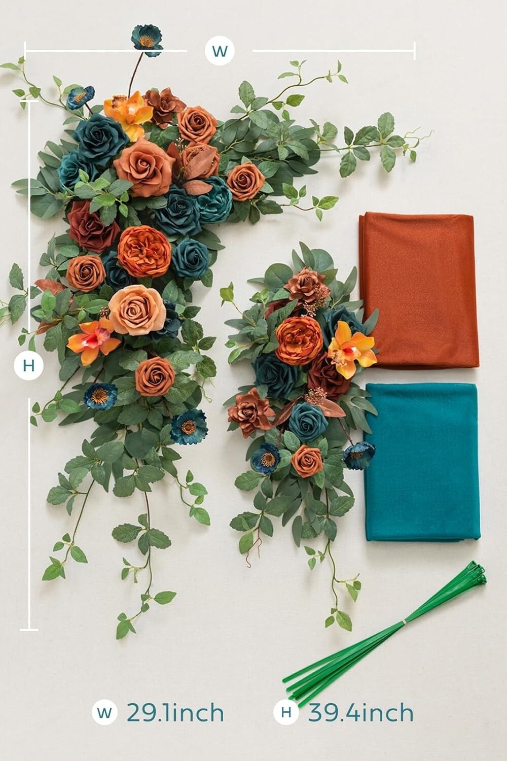Guirnalda de flores artificiales para decoración floral de arco de boda US NUEVO