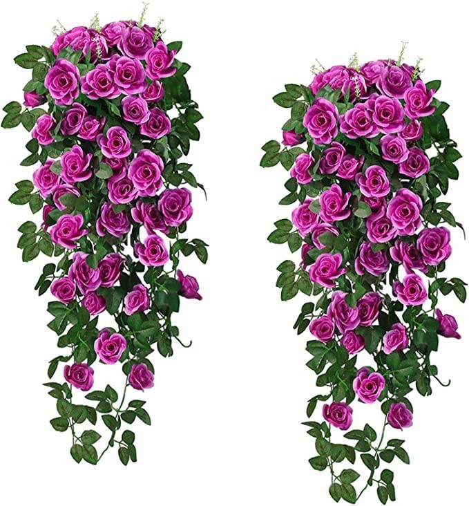 90cm Garland Vine Artificial Flower Purple Fake Ivy Plant Home Garden Party Deco