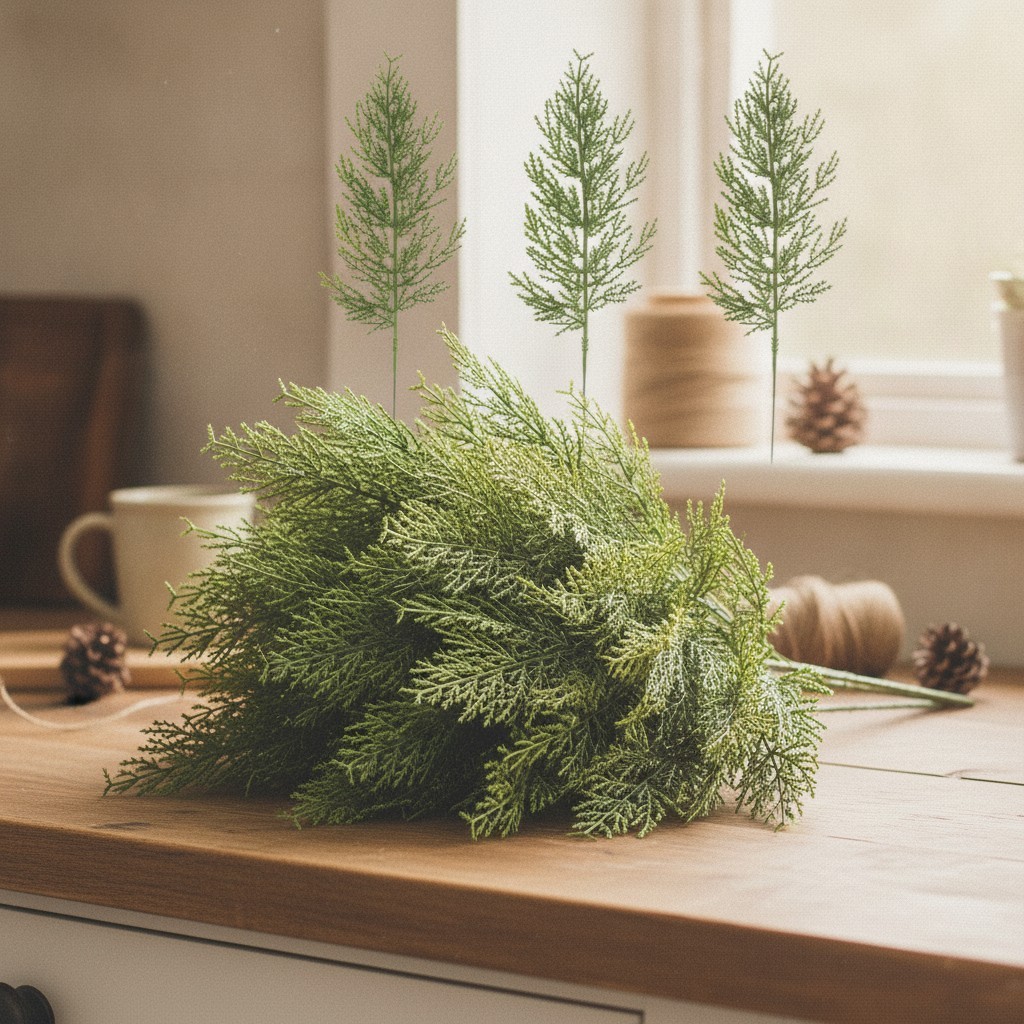 Realistic 13.8 Inch Artificial Pine Picks – Perfect for Indoor/Outdoor Decor