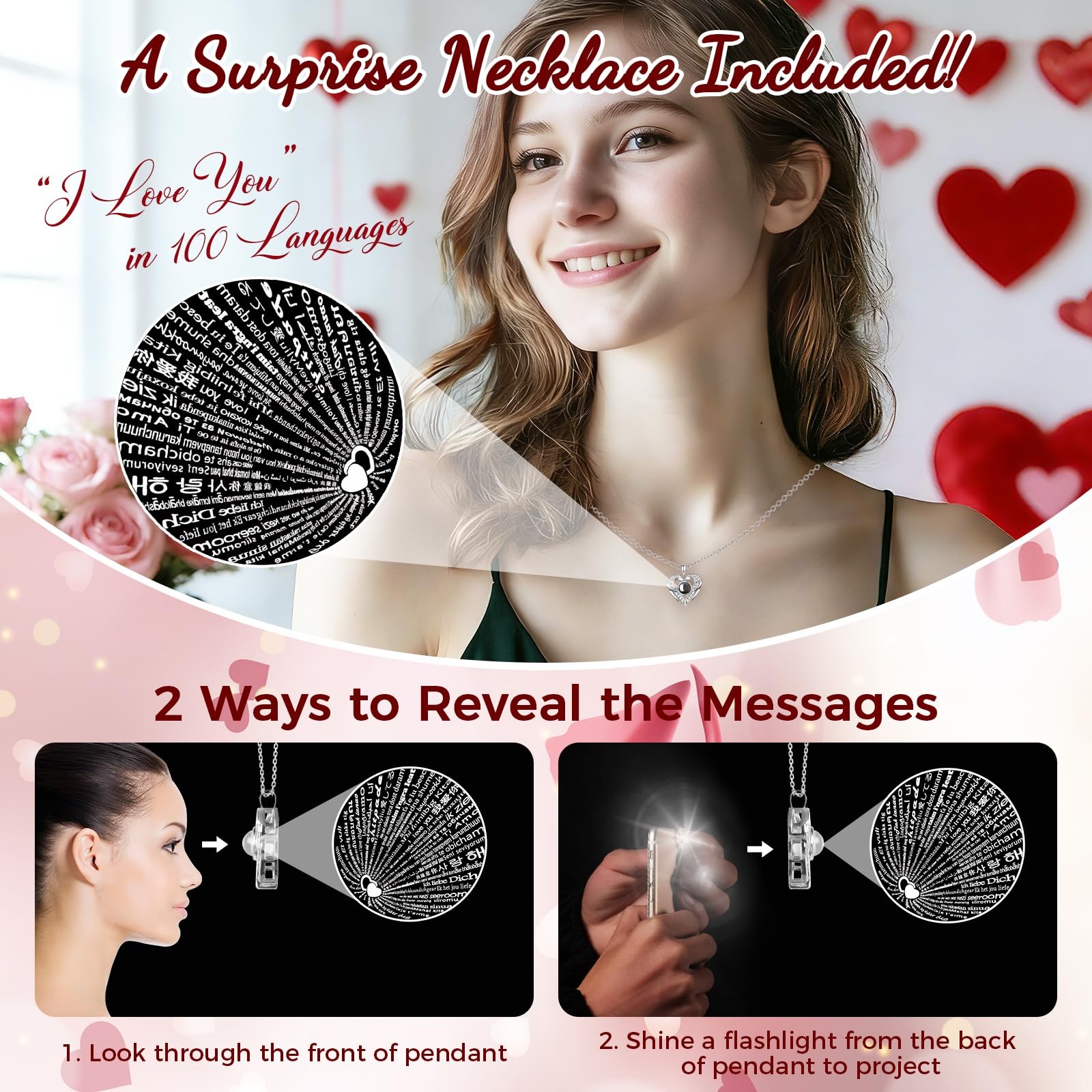 TranquilBliss Gifts for Women, Preserved Real Red Rose Gift Box with Heart Ne…