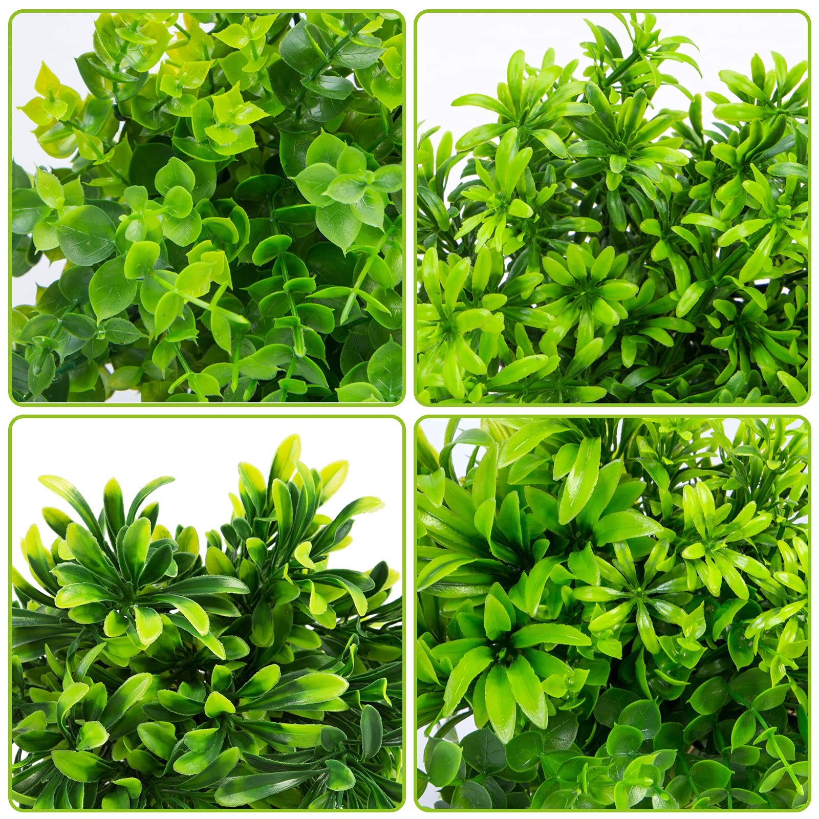 6 Bundles Artificial Greenery Stems Mixed Fake Plastic Plants Eucalyptus Rose…