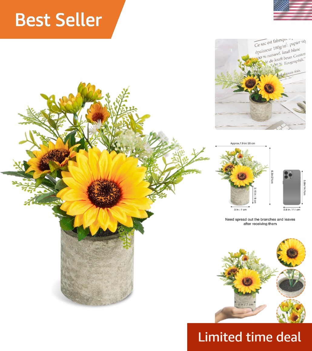 Beautiful Sunflower Pot – Waterproof, Stylish Decor for Any Room or Occasion