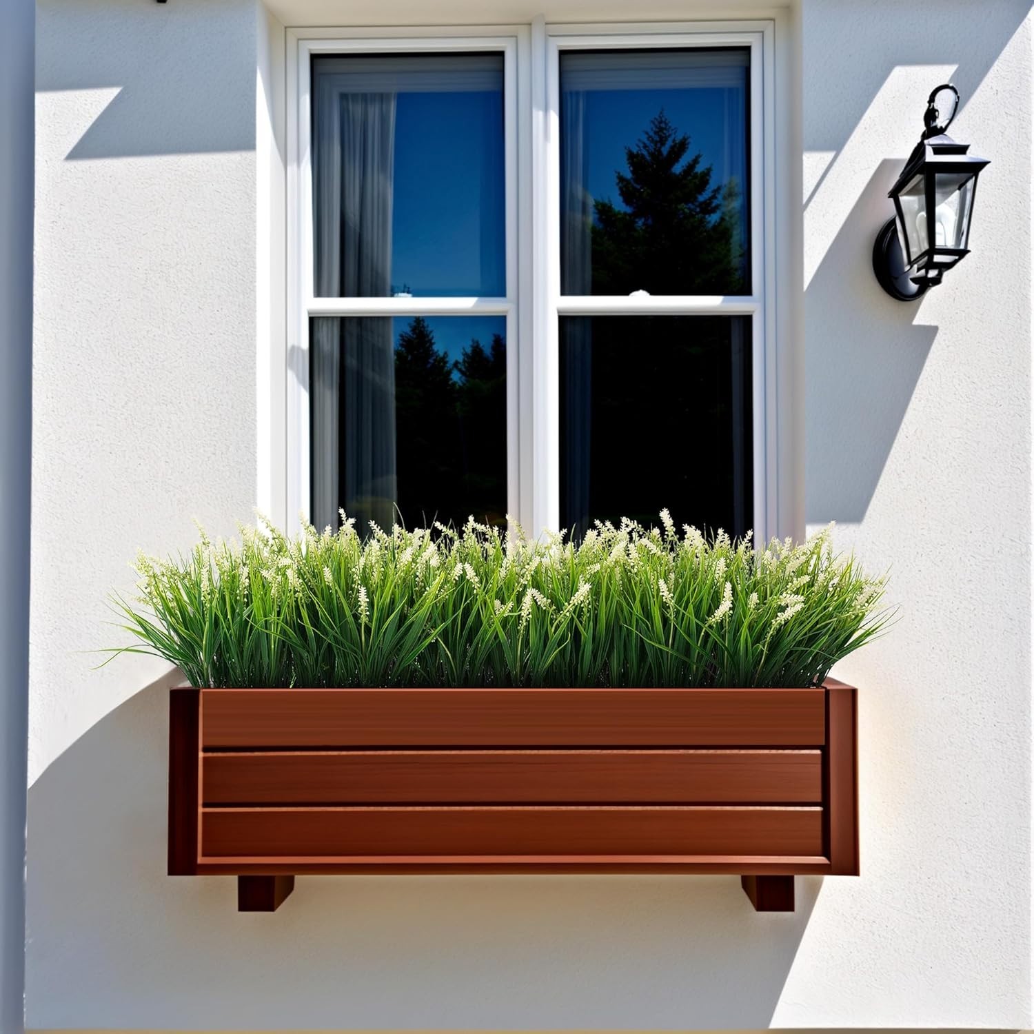 Artificial Faux Plants Flowers for Outdoor Decorations, Fake Monkey Grass for…