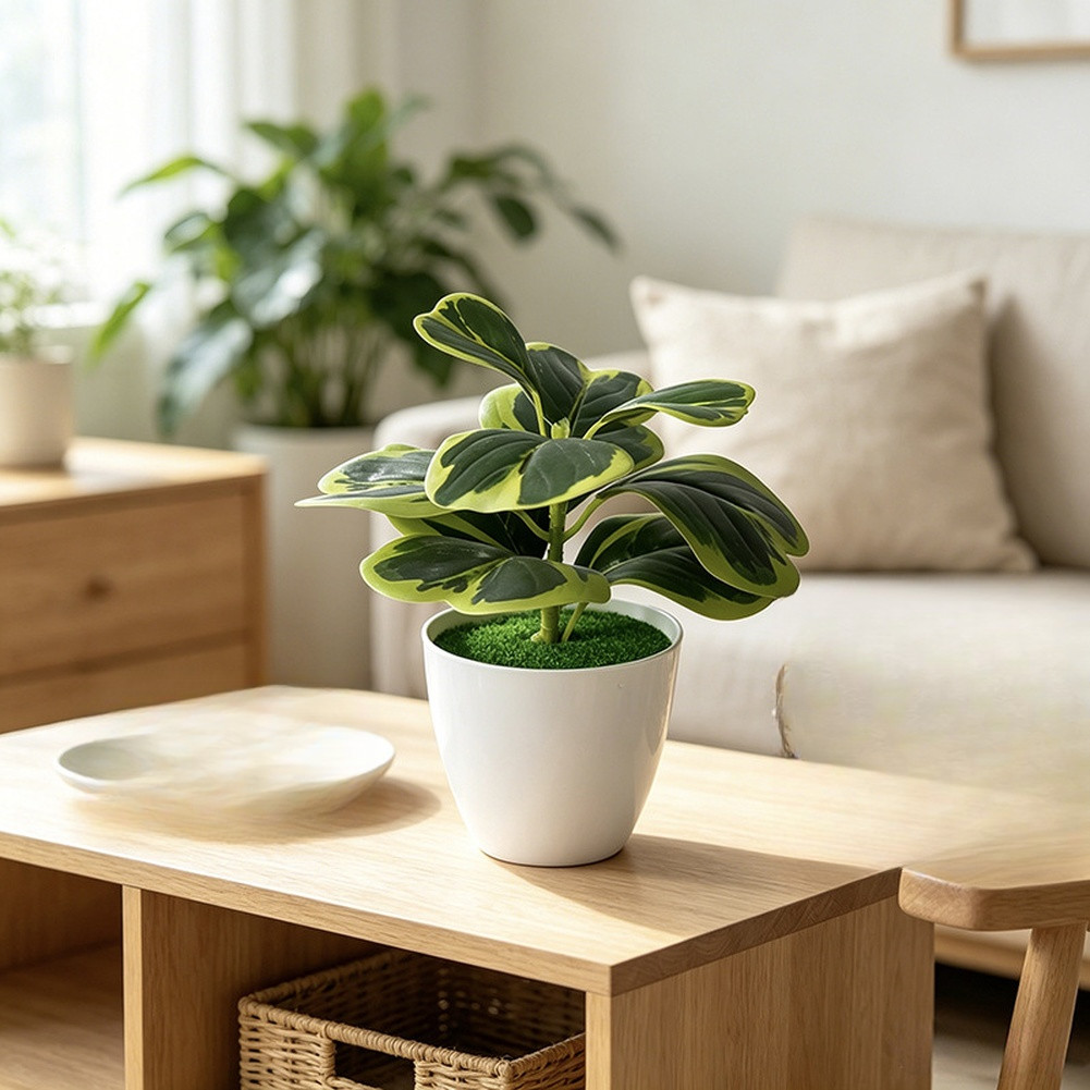 Compact Fake Plant 16cm Height for Photography Studio or Live Stream Backdrop