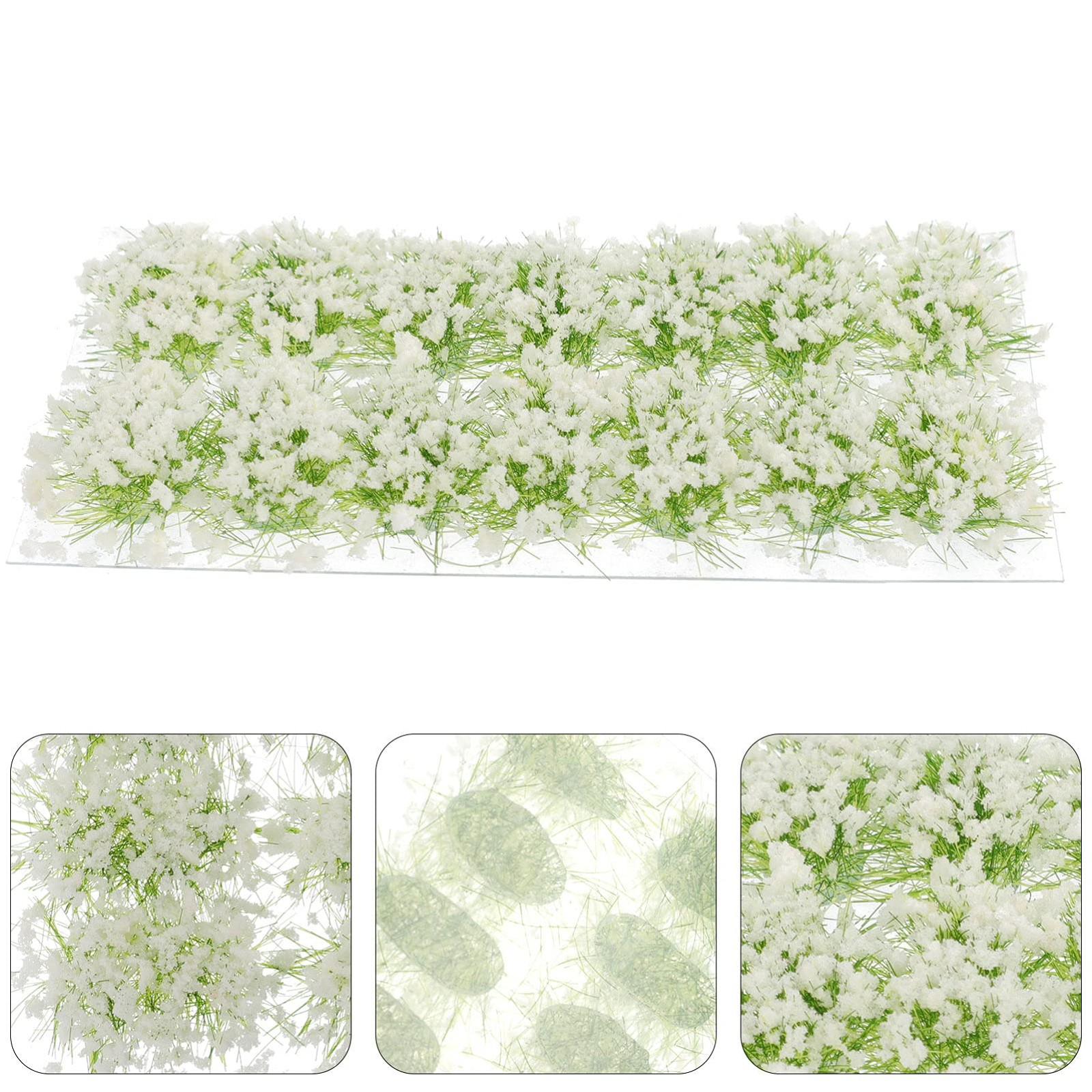 14pcs Miniature Flowers Cluster DIY Plants Vegetation Diorama Static Grass Tu…